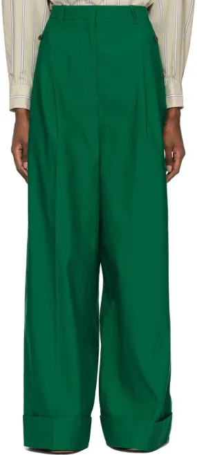 3.1 Phillip Lim Green Wide-Leg Trousers