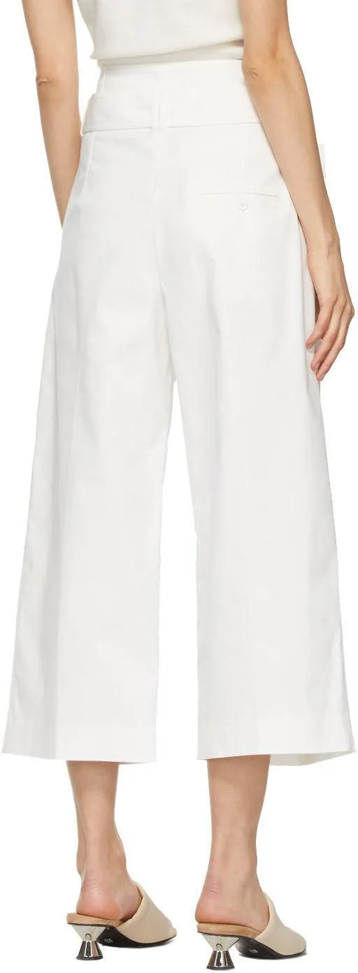3.1 Phillip Lim White Cropped Paperbag Trousers