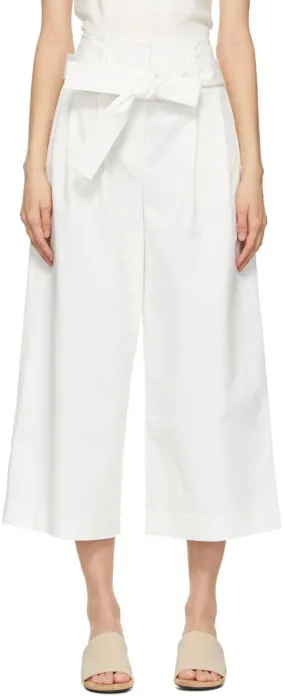 3.1 Phillip Lim White Cropped Paperbag Trousers