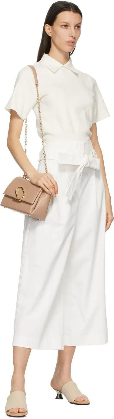 3.1 Phillip Lim White Cropped Paperbag Trousers