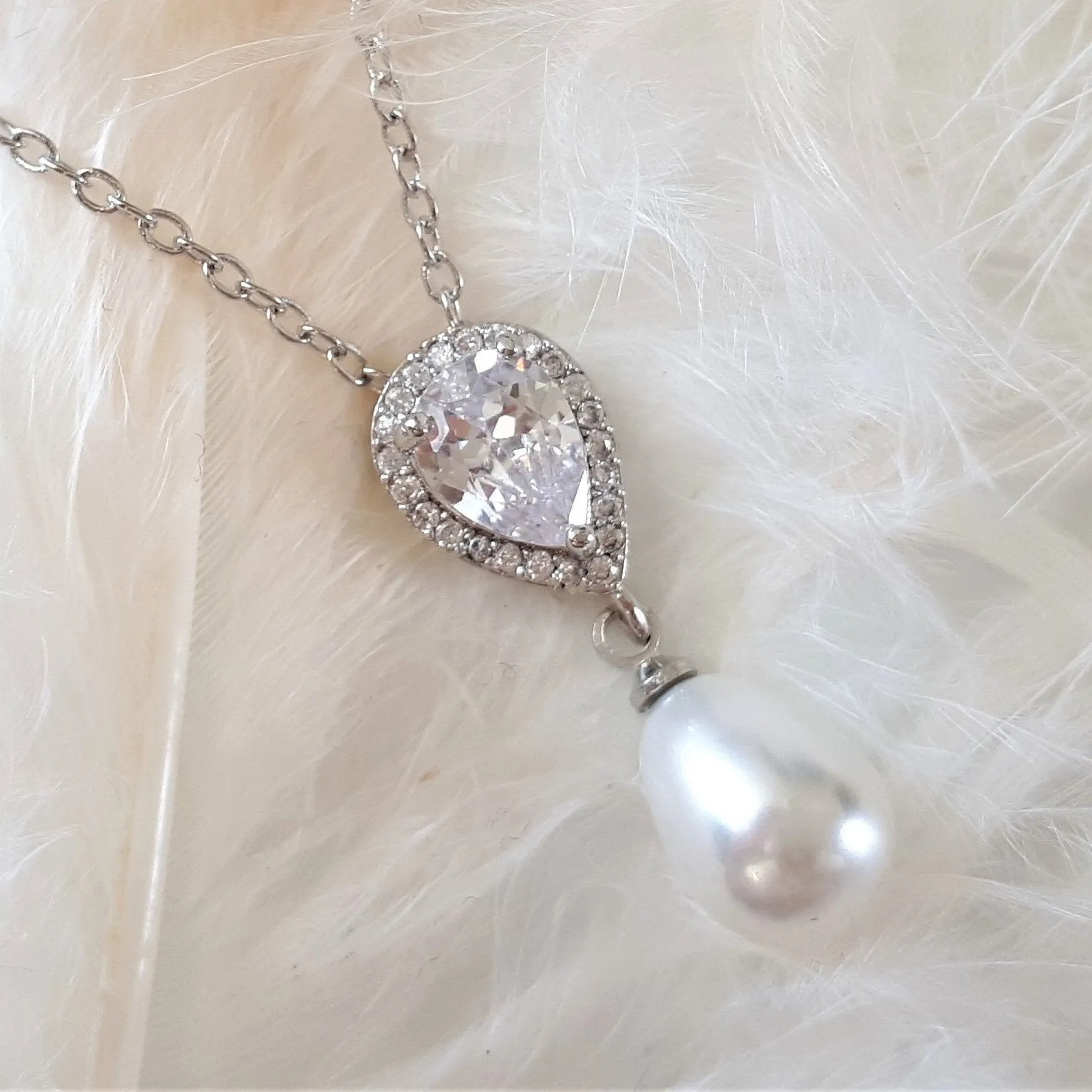 Alisha, Silver Freshwater Pearl Pendant