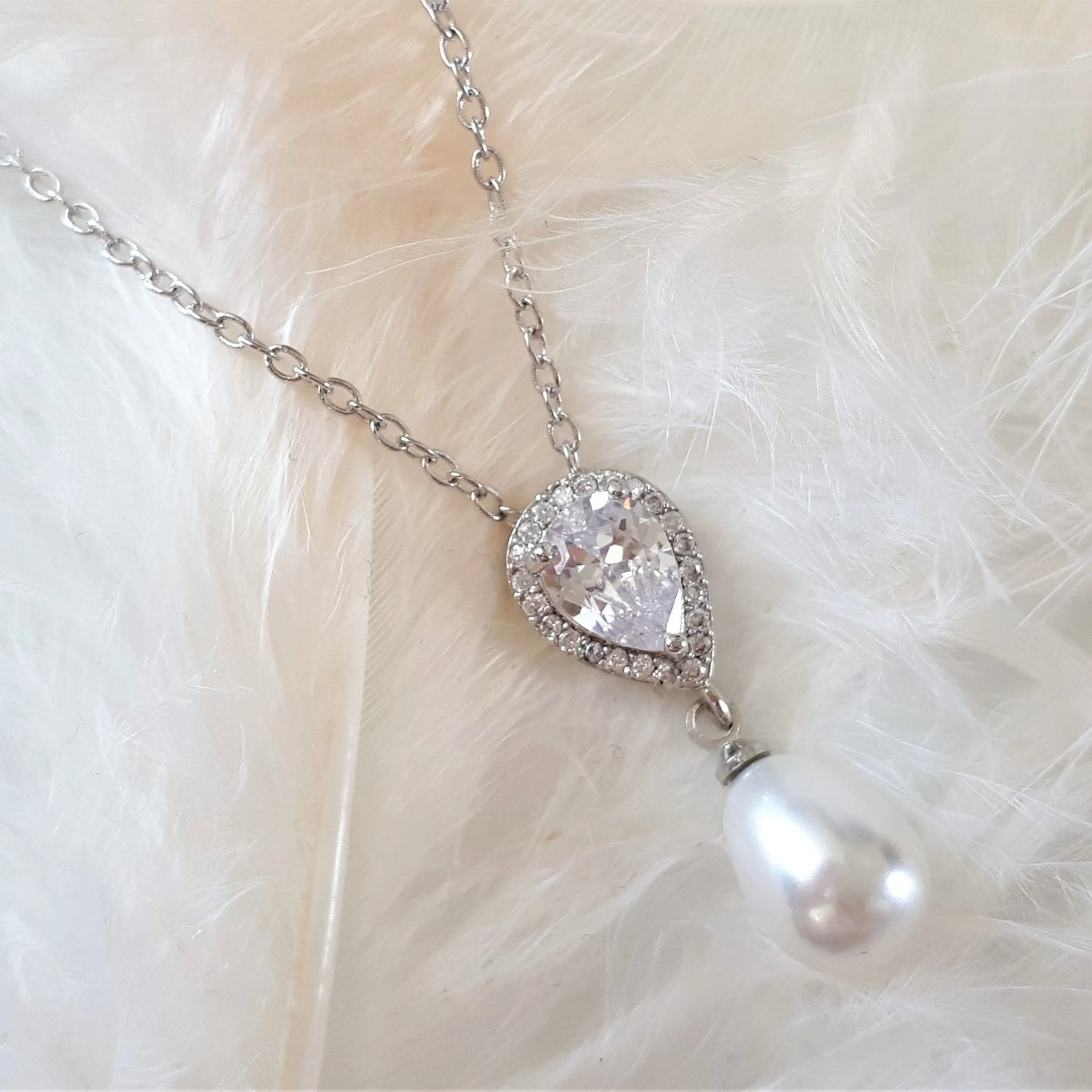 Alisha, Silver Freshwater Pearl Pendant