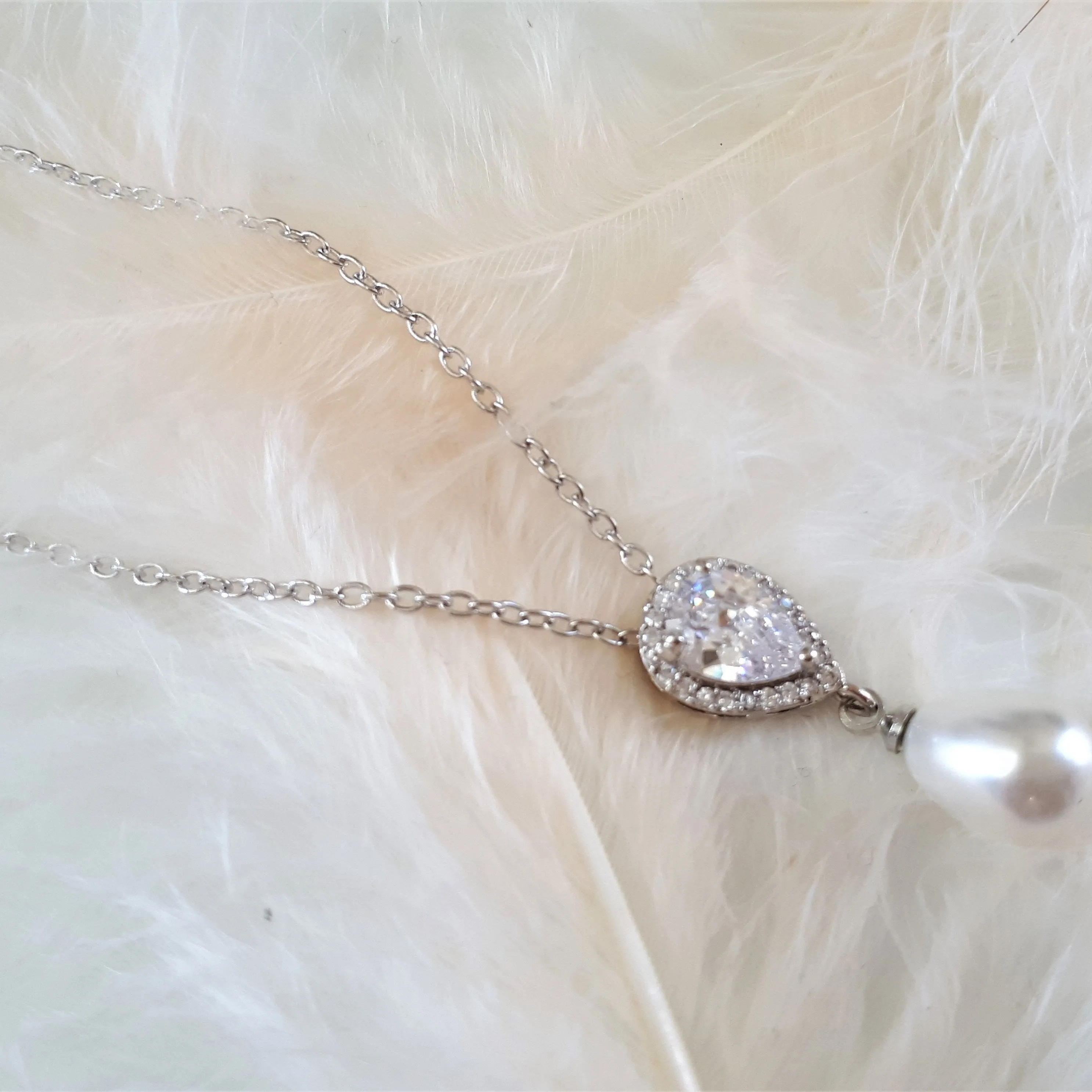 Alisha, Silver Freshwater Pearl Pendant