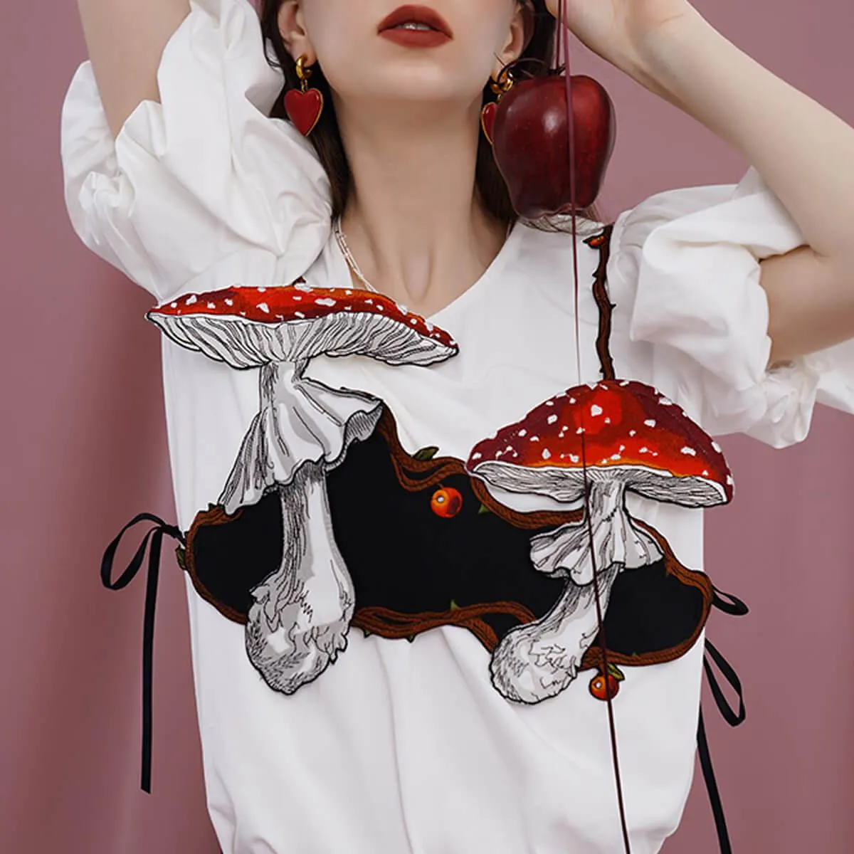 Amanita Mushroom Decorative Vest Top