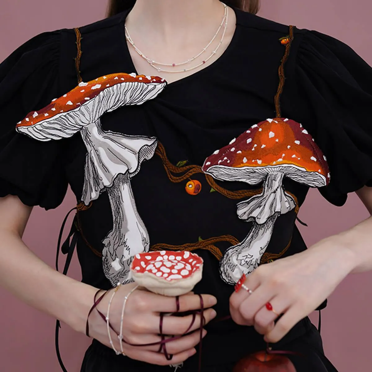 Amanita Mushroom Decorative Vest Top