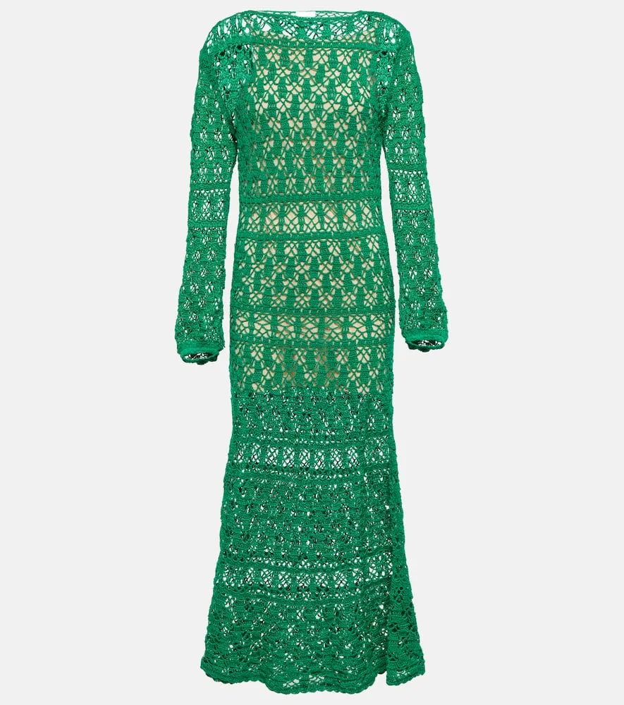 Anna Kosturova Crochet cotton maxi dress