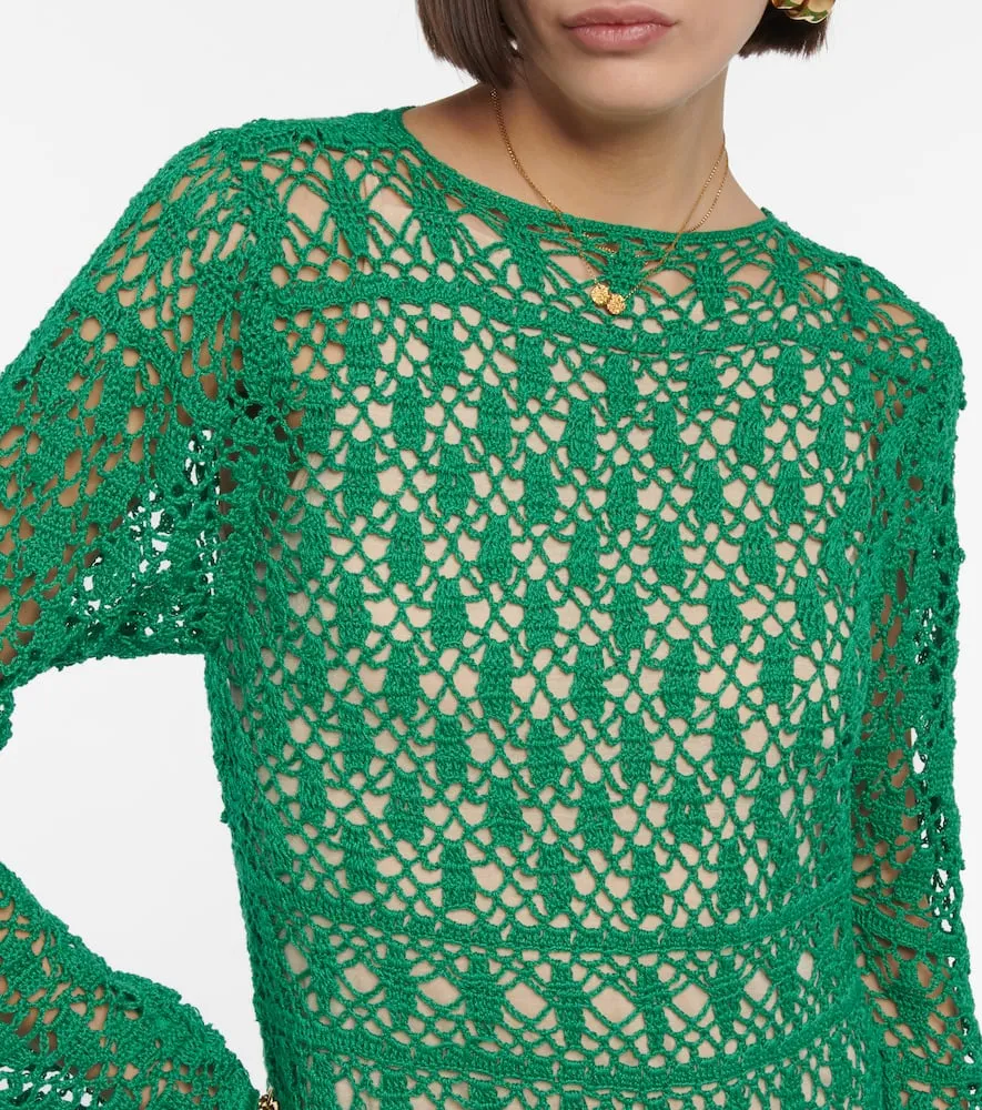 Anna Kosturova Crochet cotton maxi dress