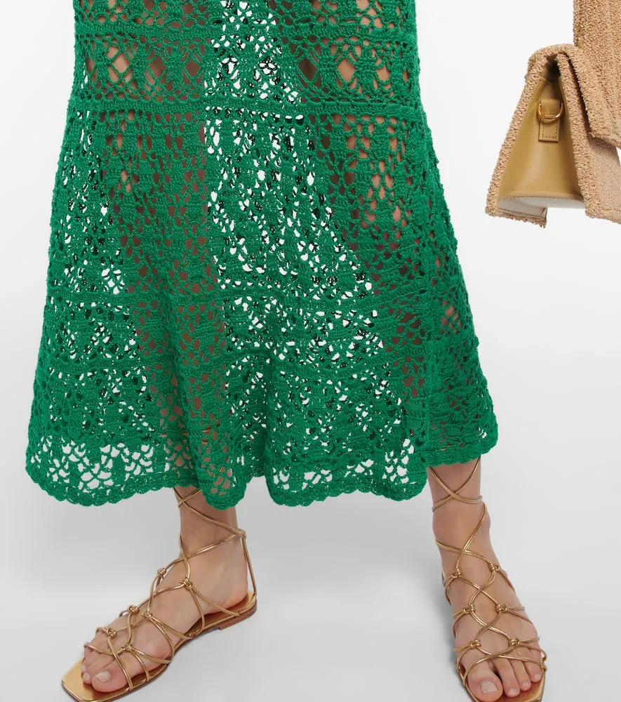 Anna Kosturova Crochet cotton maxi dress