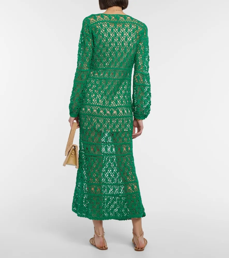 Anna Kosturova Crochet cotton maxi dress
