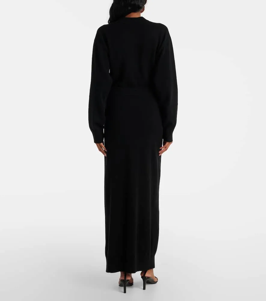 Christopher Esber Gathered cutout wool and cashmere maxi dress
