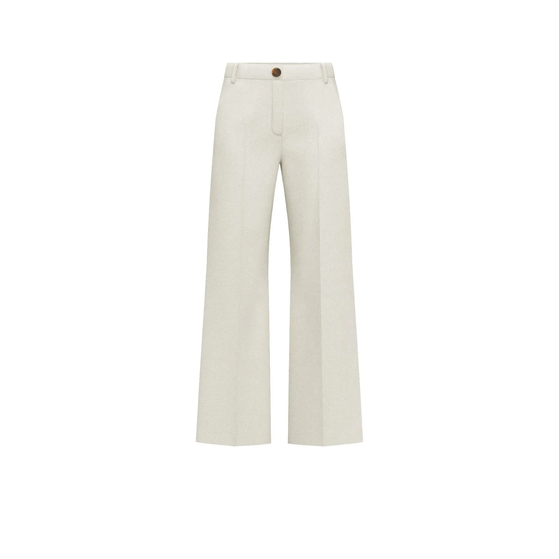 EMME IVORY Wide Leg Trousers