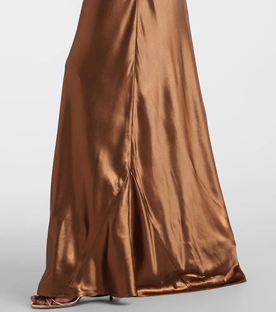 Galvan Provence satin maxi dress