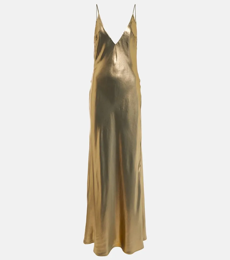 Galvan Silk Lamé gown