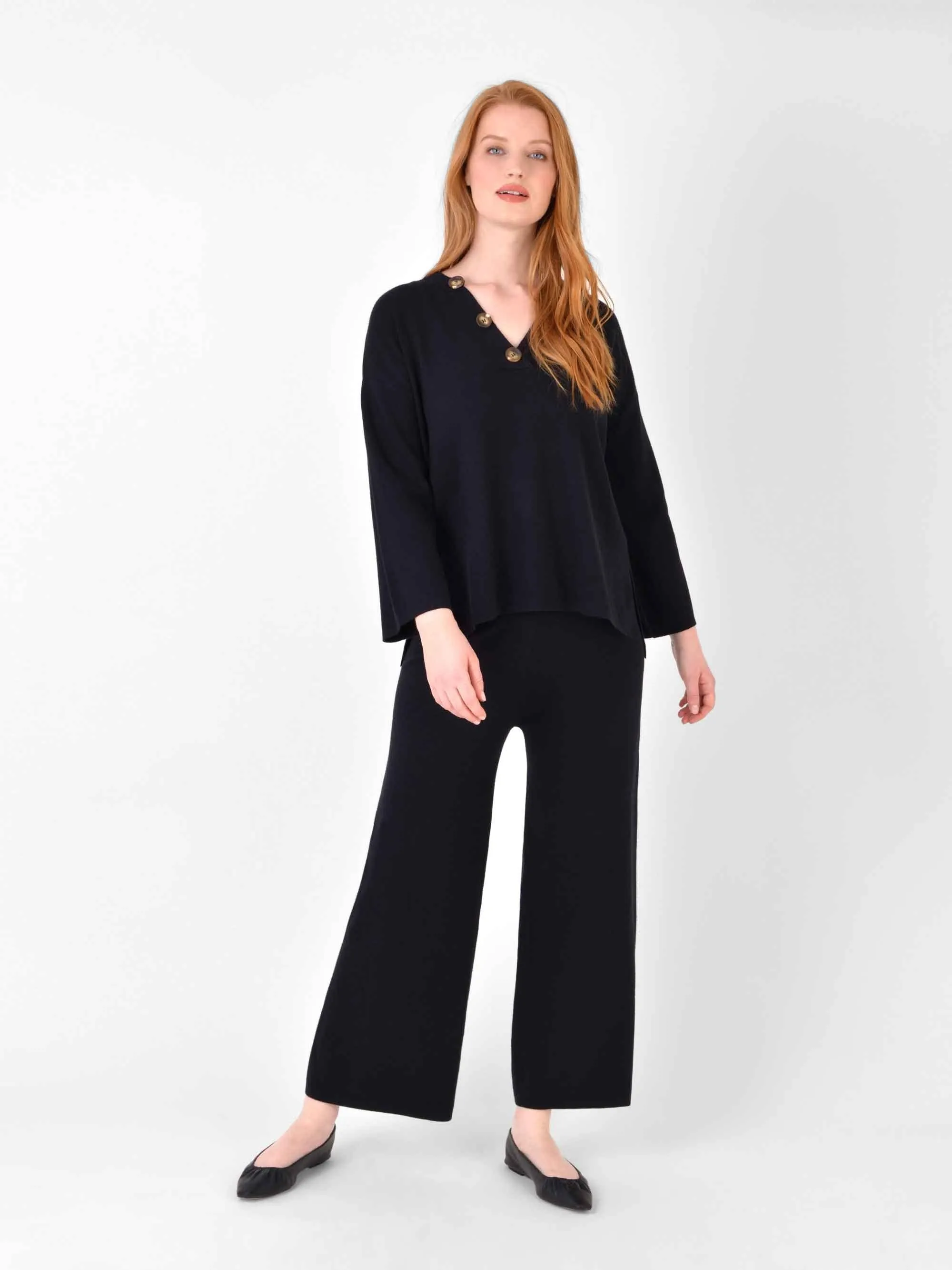 Knitted Wide Leg Trouser