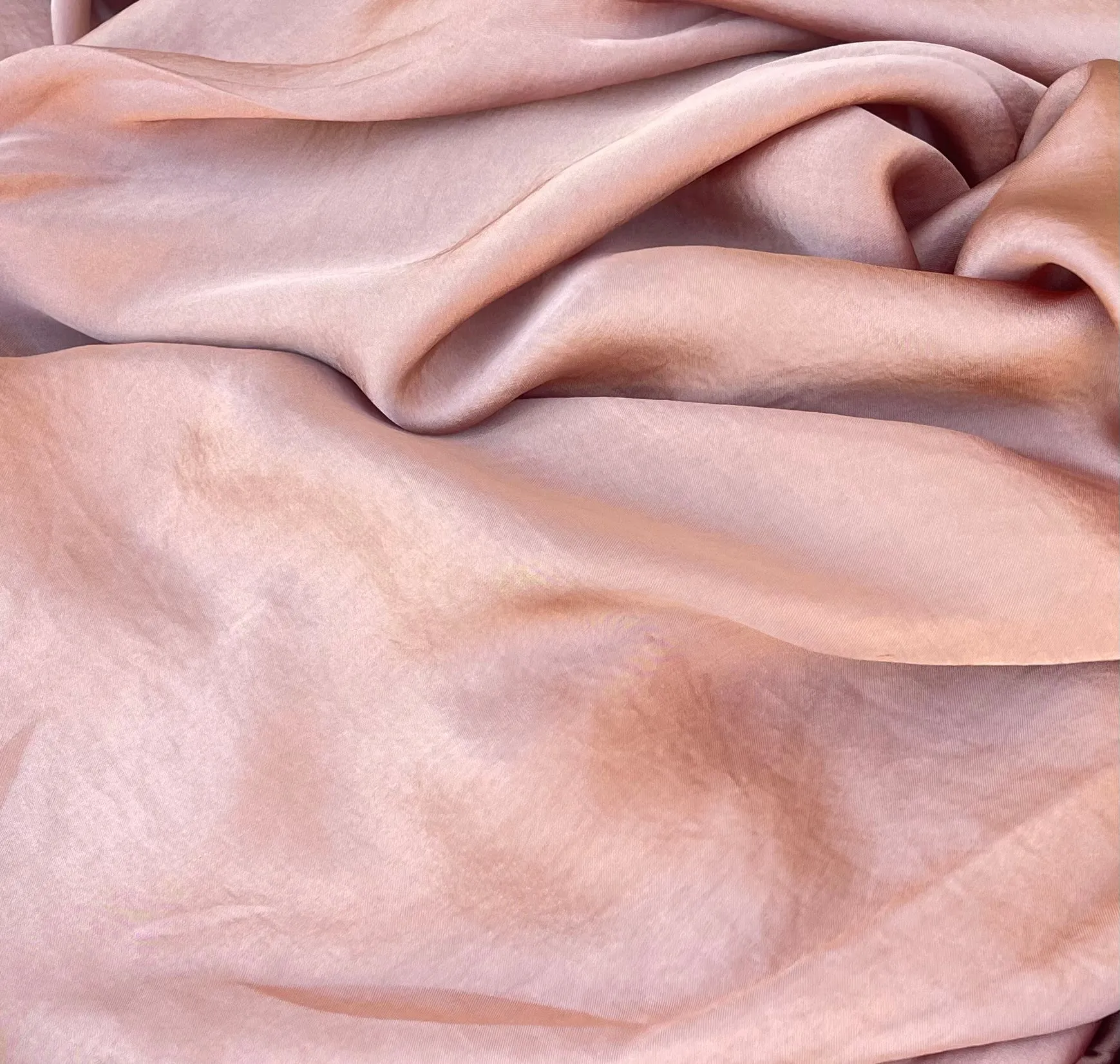 Lightweight  satin fabric by the yard - Pink Brick solid color