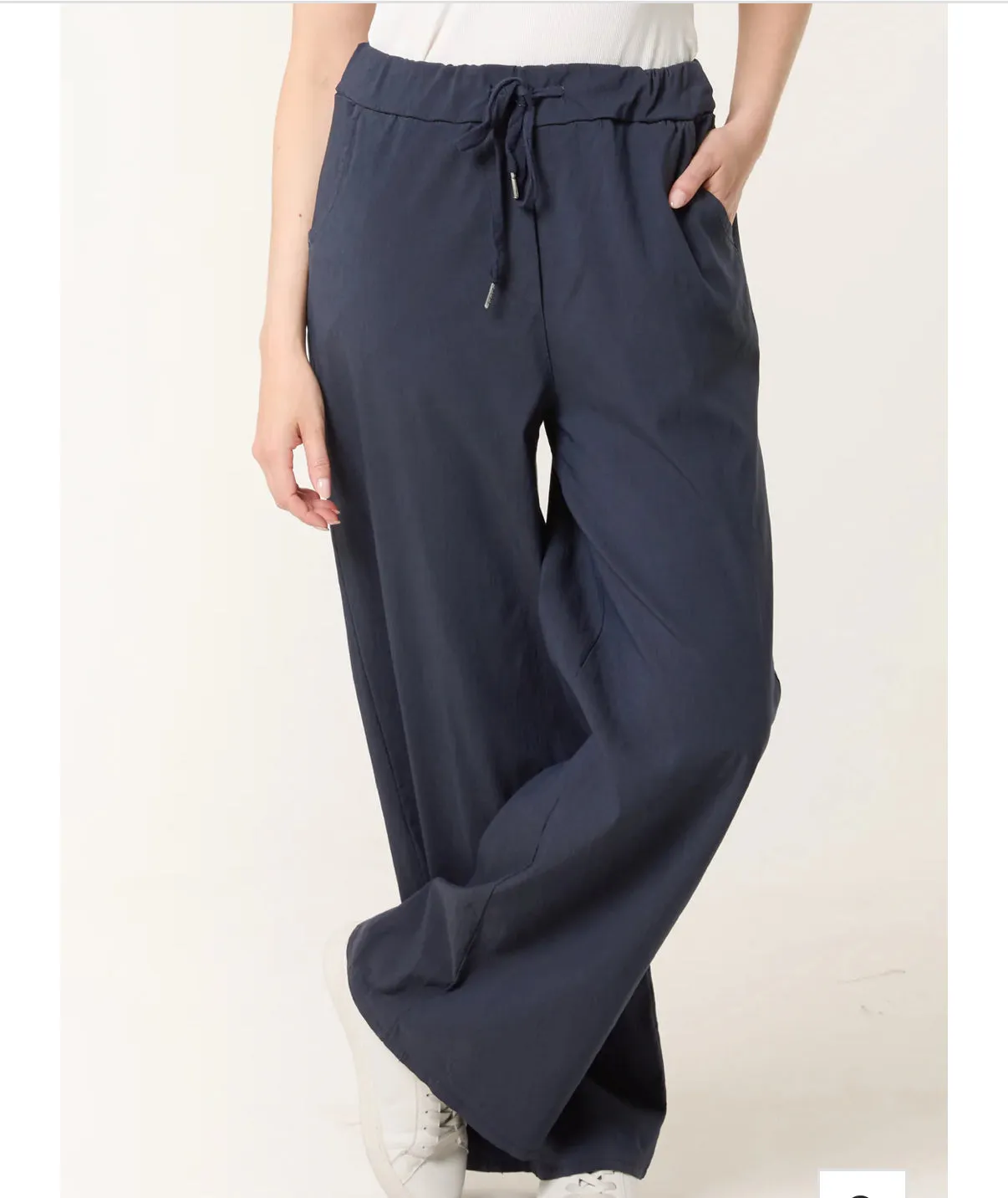 Magic Drawstring Wide Leg Trousers