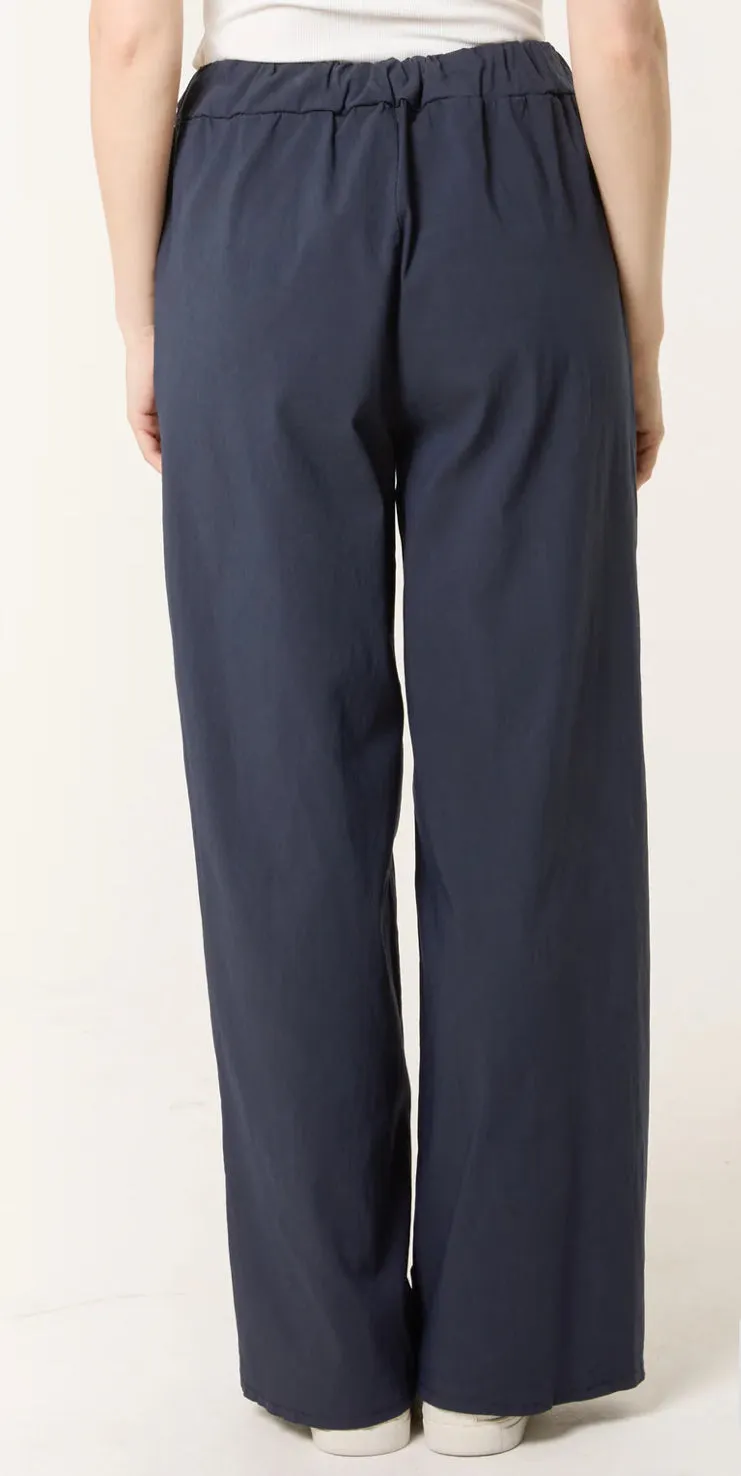 Magic Drawstring Wide Leg Trousers