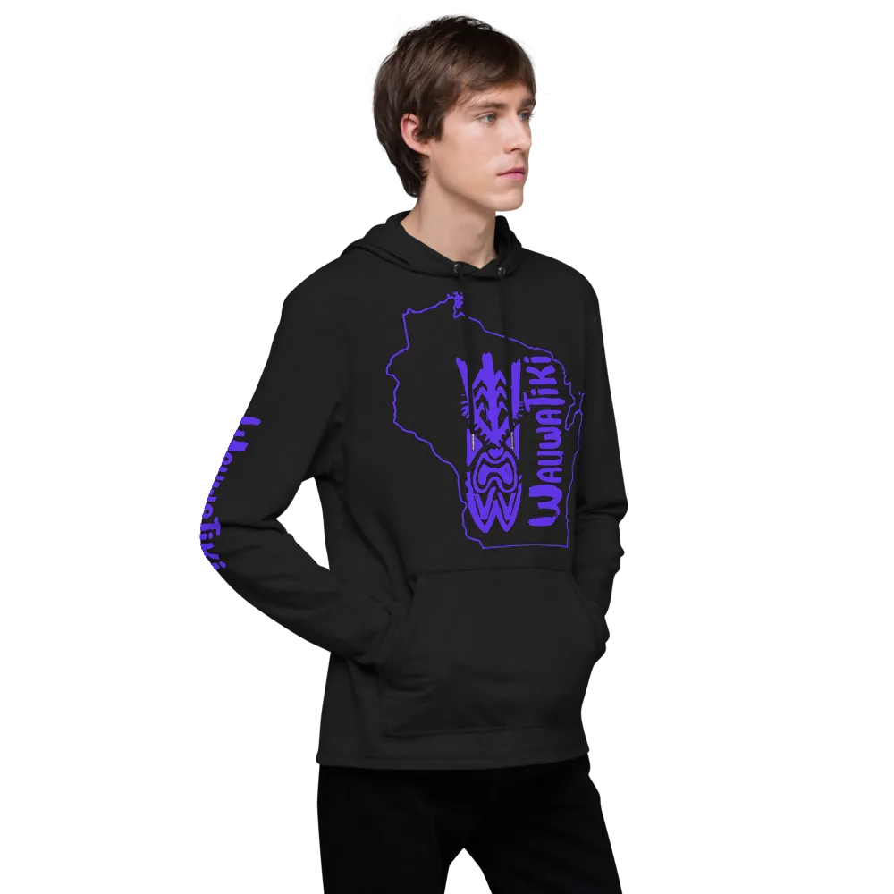 Purple Tiki Wisco Lightweight Hoodie