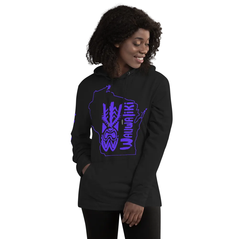 Purple Tiki Wisco Lightweight Hoodie