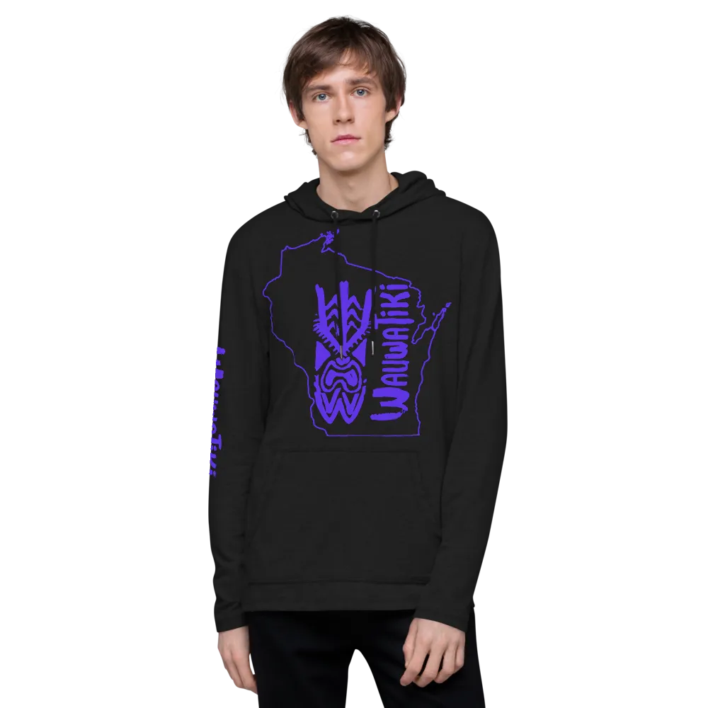 Purple Tiki Wisco Lightweight Hoodie