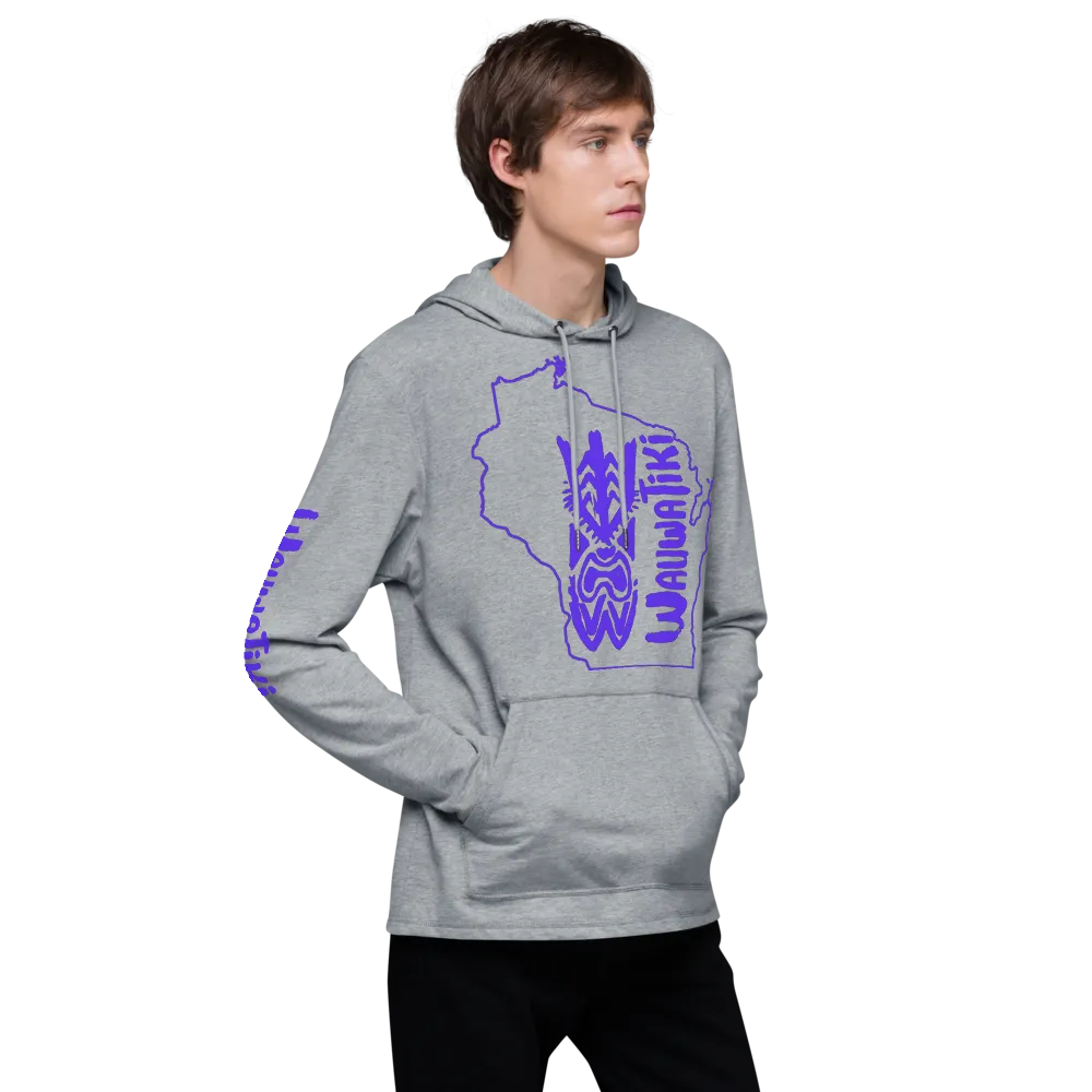 Purple Tiki Wisco Lightweight Hoodie
