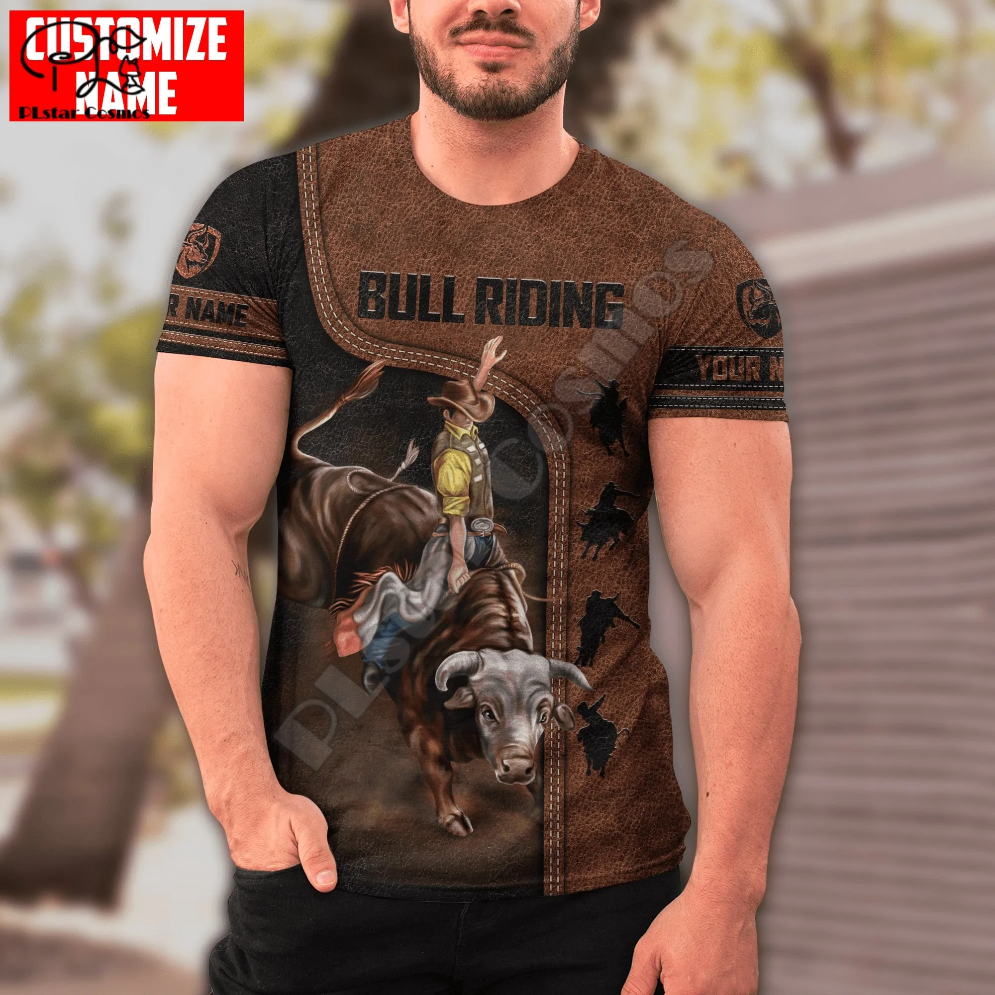 Rodeo Bull Riding Cowboy 3DPrint Casual Streetwear T-Shirts