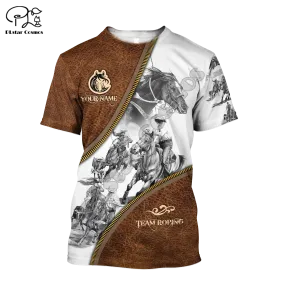Rodeo Bull Riding Cowboy 3DPrint Casual Streetwear T-Shirts