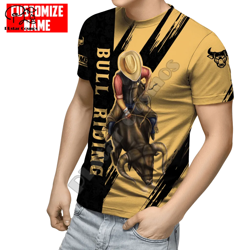 Rodeo Bull Riding Cowboy 3DPrint Casual Streetwear T-Shirts