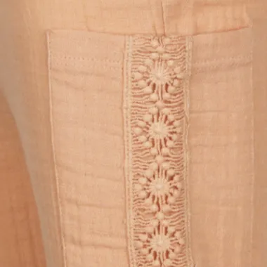 Wide Leg Trousers | Peach